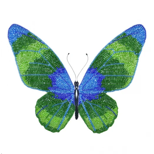 М-11016 Зеленая бабочка. Набор для вышивки бисером ТМ Miniart Crafts