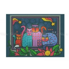 ЧВ-7046 Веселая семья. Схема для вышивки бисером. Бисерок