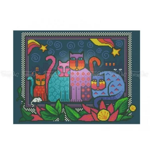 ЧВ-7046 Веселая семья. Схема для вышивки бисером. Бисерок