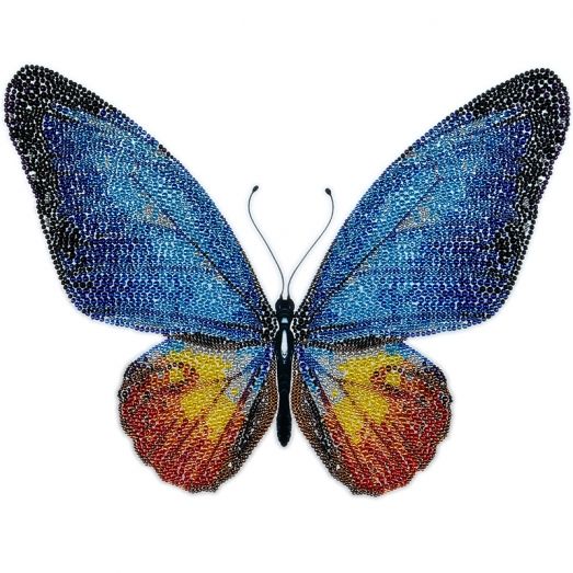 М-11017 Голубая бабочка. Набор для вышивки бисером ТМ Miniart Crafts