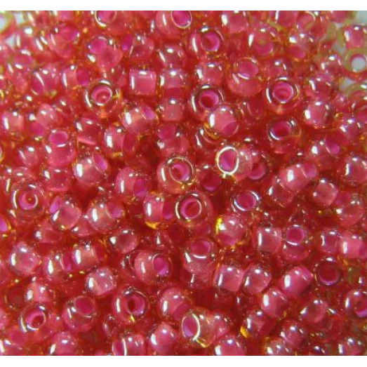 11028 Светлый топазовый с внутренним малиновым окрасом, прозрачный Бисер Preciosa