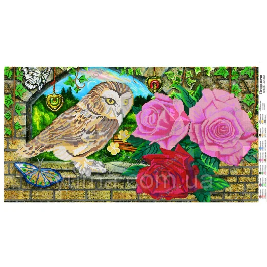ЮМА-АП-006А Птица ночи. Схема для вышивки бисером