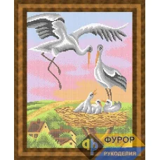 ФР-ЖБп3-116-2 Семейство аистов. Схема для вышивки бисером ТМ Фурор
