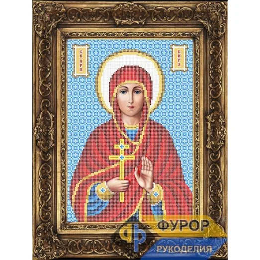 ФР-ИБ4-152-1 Кира Святая Преподобная. Схема для вышивки бисером ТМ Фурор