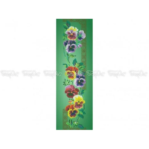 П-3301 Анютины глазки. Схема для вышивки бисером. Бисерок