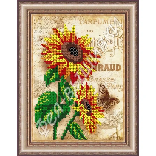 КР-112 Подсолнухи. Схема для вышивки бисером. ТМ Фея Вышивки