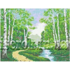 СКВ-083 Березовая роща. Схема для вышивки бисером. Княгиня Ольга