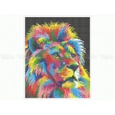 50-343 (30*40) Радужный лев. Схема для вышивки бисером Бисерок