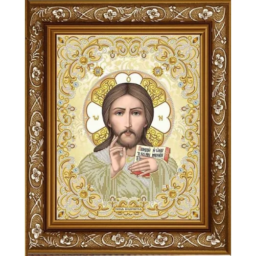 ЖС-3005 Господь Вседержитель в жемчуге (золото). Схема для вышивки бисером Благовест