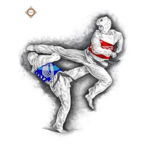 СЛ-3347 Тхеквондо. Схема для вышивки бисером ТМ Миледи