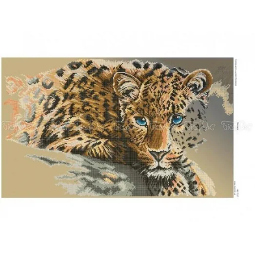 ЧВ-7037 Леопард. Схема для вышивки бисером. Бисерок