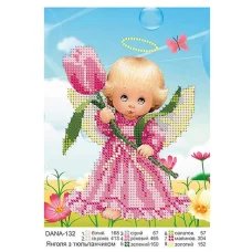 ДАНА-0132 Ангел с тюльпанчиком. Схема для вышивки бисером