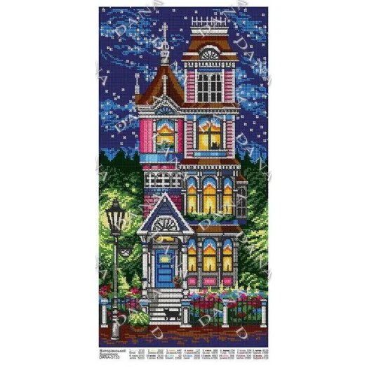 ДАНА-5133 Викторианский домик. Схема для вышивки бисером