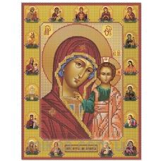 МИКА-0134 (А4) Пресвятая Богородица Казанская. Схема для вышивки бисером