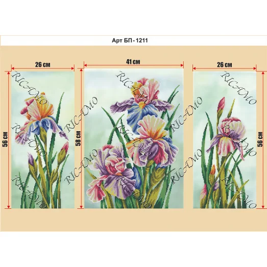 СПД_004 БП-1211 Ирисы. Схема для вышивки. TM Virena