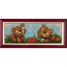 НИК-1217 Игривые мишки. Схема для вышивки бисером Конек ТМ