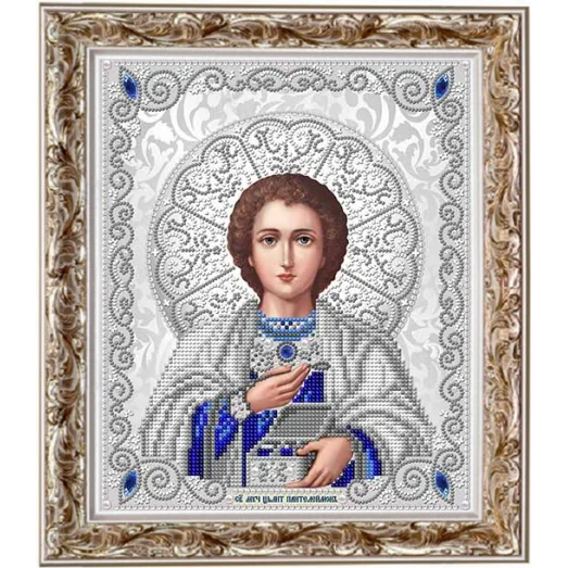 ЖС-4016 Целитель Пантелеймон в жемчуге. Схема для вышивки бисером Благовест