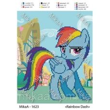 МИКА-1623 (А4) Rainbow Dash. Схема для вышивки бисером