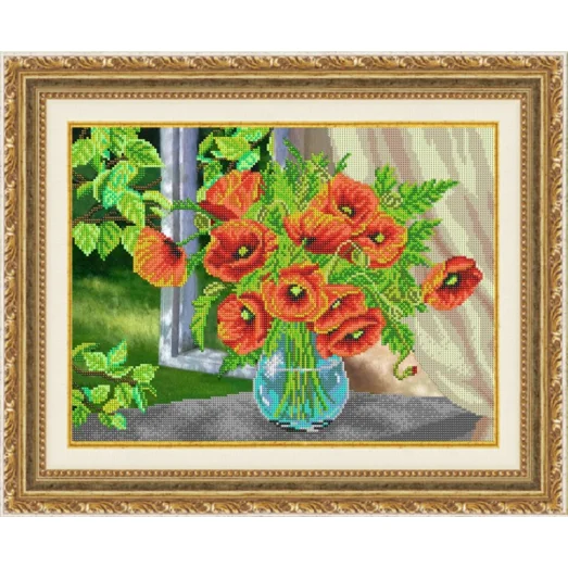 К-3137-ш Маки. Схема для вышивки бисером Благовест