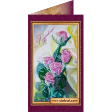 АО-065 Поздравляю-15. Набор-открытка для вышивки бисером Абрис Арт