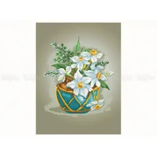 30-345 (30*40) Нарциссы. Схема для вышивки бисером Бисерок