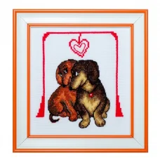 М-0123 Собачки. Набор для вышивания картины нитками мулине. ТМ ВДВ