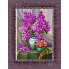 К-3514 Сирень и розы. Схема для вышивки бисером Благовест