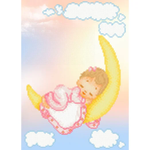 СКМ-204 Детская метрика для девочки. Схема для вышивки бисером Княгиня Ольга