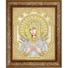 ЖС-5012 Пресвятая Богородица Семистрельная (золото). Схема для вышивки бисером Благовест