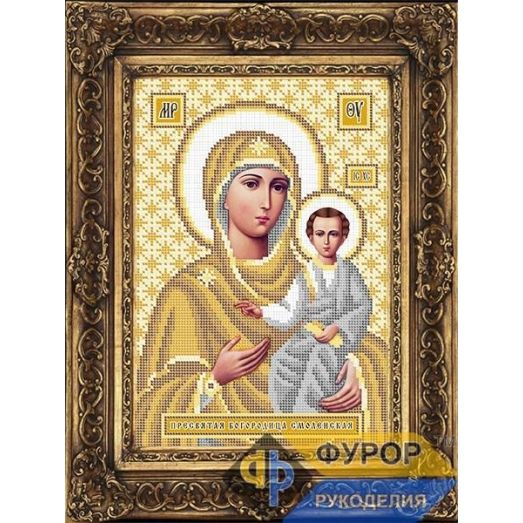 ФР-ИБ4-084-2 Смоленская Пресвятая Богородица (золото). Схема для вышивки бисером ТМ Фурор