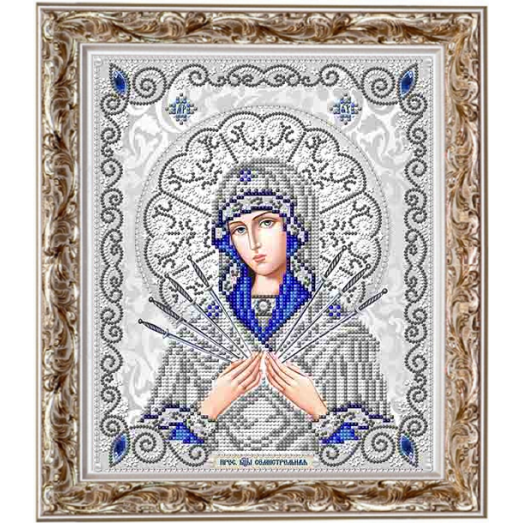 ЖС-4011 Пресвятая Богородица Семистрельная. Схема для вышивки бисером Благовест