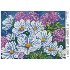 МИКА-1647 (А3) Цветы акварель. Схема для вышивки бисером