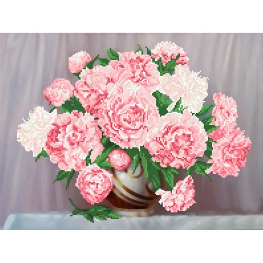 СКВ-178 Нежные пионы. Схема для вышивки бисером. Княгиня Ольга