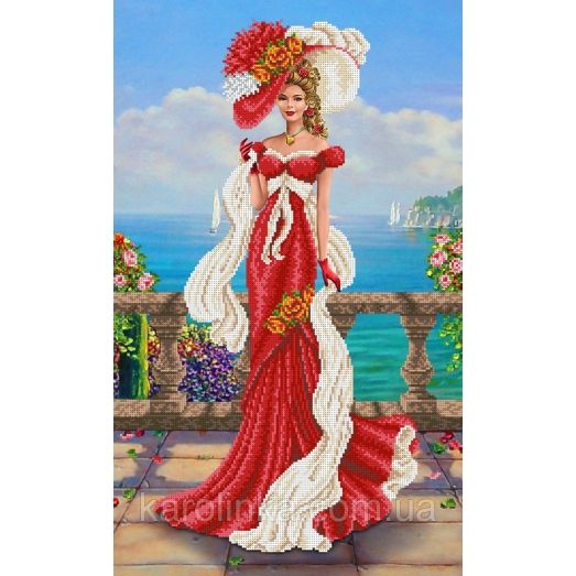КБ-2020 Венецианская дама. Схема для вышивки бисером ТМ Каролинка