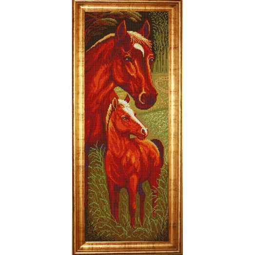 НИК-1306 Звери. Мать и дитя. Схема для вышивки бисером ТМ Конек