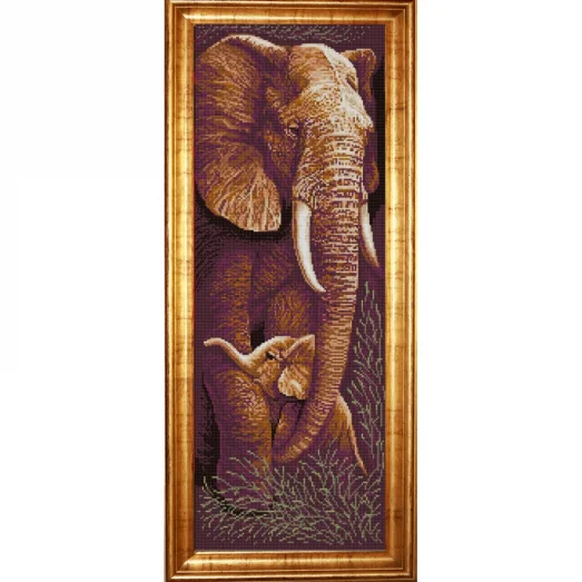 НИК-1307 Звери. Мать и дитя. Схема для вышивки бисером ТМ Конек