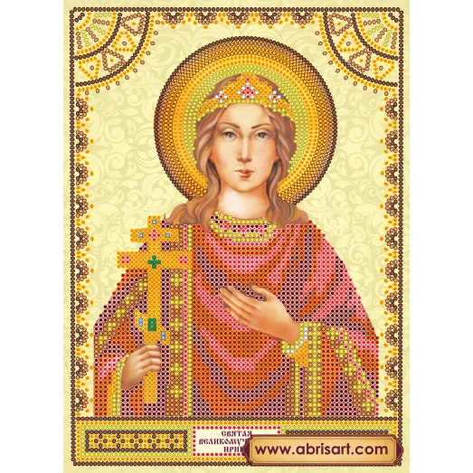 АСК-006 Святая Ирина. Схема для вышивки бисером на холсте Абрис Арт