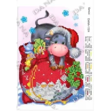 ДАНА-1324 Теленок.  Схема для вышивки бисером
