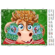 ДАНА-1327 Игривый бычок. Схема для вышивки бисером