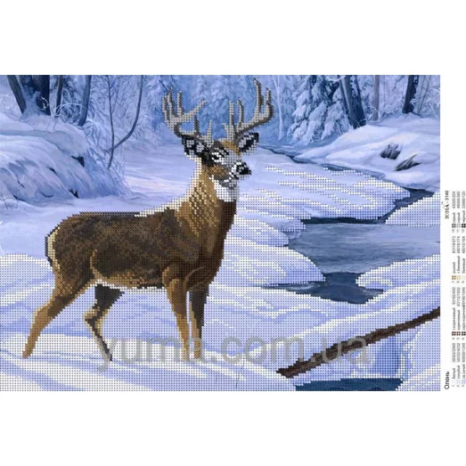 ЮМА-3146 Олень. Схема для вышивки бисером