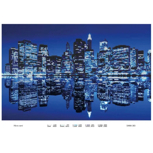 ДАНА-0383 Город ночи. Схема для вышивки бисером