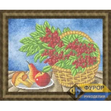 ФР-НБч3-141 Корзинка с калиной. Схема для вышивки бисером ТМ Фурор