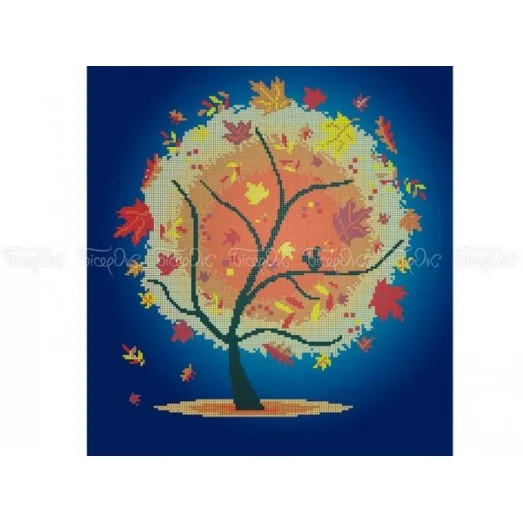ЧВ-6023 Осеннее дерево. Схема для вышивки бисером. Бисерок
