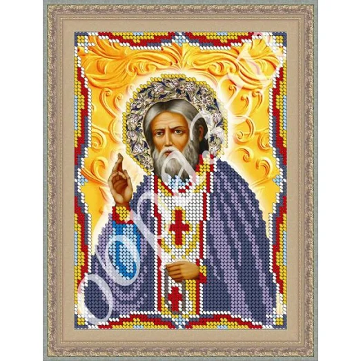 КН-013 Серафим Саровский. Схема для вышивки бисером. Фея Вышивки