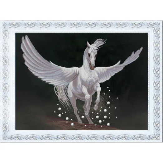 НИК-1361 Крылатый конь. Схема для вышивки бисером ТМ Конек