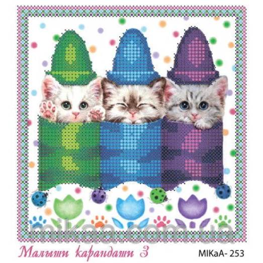 МИКА-0253 (А5) Малыши-карандаши. Схема для вышивки бисером
