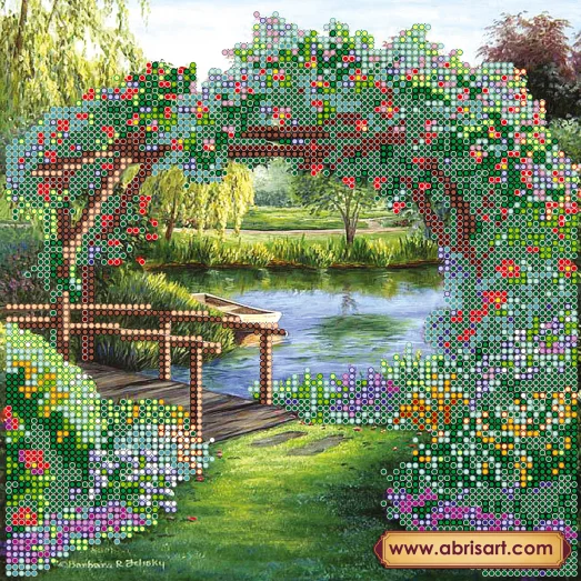 АС-476 Цветочная арка. Схема на художественном холсте Абрис Арт