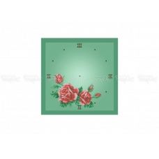 ЧВ-5372з (30*40) Часы Розы (зеленый фон). Схема для вышивки бисером Бисерок