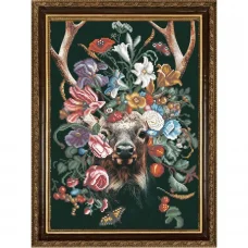 НИК-1377 Природа и звери. Олень". Схема для вышивки бисером ТМ Конек