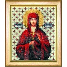 Б-1016 Икона Св. мученица Валентина. Набор для вышивки бисером Чаривна Мить